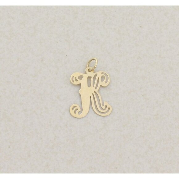 Unbranded Jewelry - Pendant Only 14k Yellow Gold Letter 'K' Pendant Initial K Design 3/4" x 1/2"